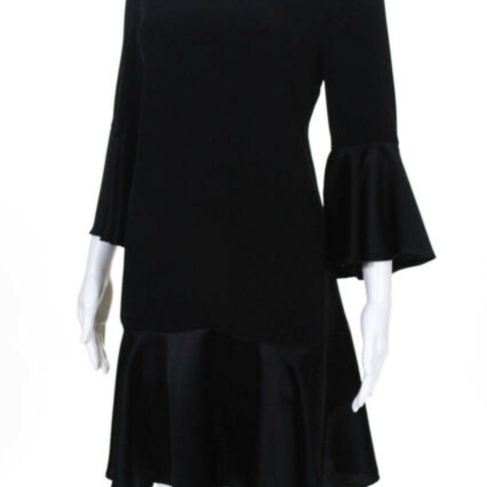 Slate & Willow Womens Trapeze Ruffle Shift Dress